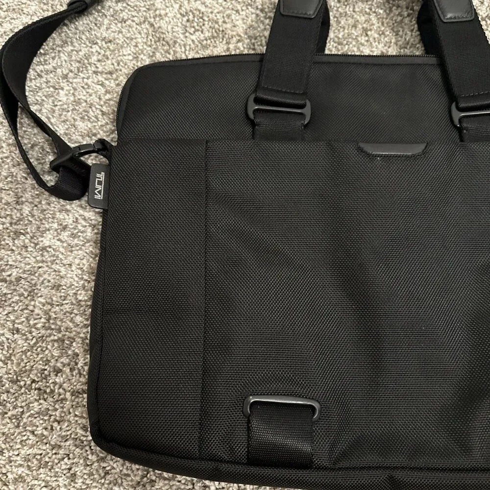 Tumi T-Tech Expandable Black Crossbody Briefcase Bag 58614D